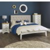 Hampstead Soft Grey & Pale Oak Furniture 1 Drawer Bedside Table