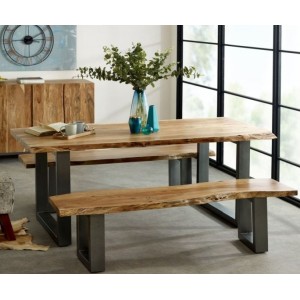 Indian Hub Acacia Baltic Live Edge Furniture Dining Table 2m Indian Hub Acacia Baltic Live Edge Furniture Dining Table 2m LD04