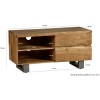 Indian Hub Acacia Baltic Live Edge Furniture Small TV Unit LD11