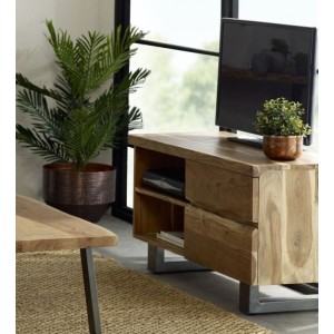 Indian Hub Acacia Baltic Live Edge Furniture Small TV Unit Indian Hub Acacia Baltic Live Edge Furniture Small TV Unit LD11