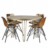 Indian Hub Acacia Baltic Live Edge Cowhide Dining Chair (Pair) LD15