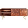 Indian Hub Mango Dark Gold Furniture Plasma Media Unit