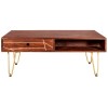 Indian Hub Mango Dark Gold Furniture Rectangular Coffee Table