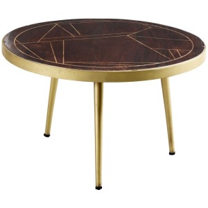 Indian Hub Mango Dark Gold Furniture Round Coffee Table Indian Hub Mango Dark Gold Furniture Round Coffee Table
