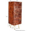 Indian Hub Mango Dark Gold Furniture Tall Chest of Drawers