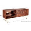 Indian Hub Mango Dark Gold Furniture Plasma Media Unit