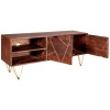 Indian Hub Mango Dark Gold Furniture Plasma Media Unit