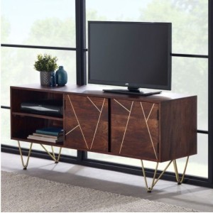 Indian Hub Mango Dark Gold Furniture Plasma Media Unit Indian Hub Mango Dark Gold Furniture Plasma Media Unit