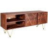 Indian Hub Mango Dark Gold Furniture Plasma Media Unit