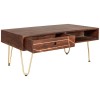 Indian Hub Mango Dark Gold Furniture Rectangular Coffee Table