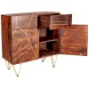 Indian Hub Mango Dark Gold Furniture Medium Sideboard