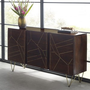 Indian Hub Mango Dark Gold Furniture Extra Large Sideboard Indian Hub Mango Dark Gold Furniture Extra Large Sideboard