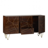 Indian Hub Mango Dark Gold Furniture Extra Large Sideboard