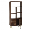 Indian Hub Mango Dark Gold Furniture Large Bookcase