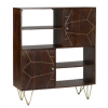 Indian Hub Mango Dark Gold Furniture Display Cabinet