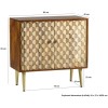 Indian Hub Edison Mango Furniture Medium Sideboard CN06