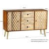 Indian Hub Edison Mango Furniture Large Sideboard CN05