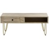 Indian Hub Mango Light Gold Furniture Rectangular Coffee Table