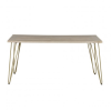 Indian Hub Mango Light Gold Furniture Dining Table