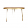 Indian Hub Mango Light Gold Furniture Round Dining Table