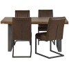 Indian Hub Metropolis Industrial Acacia Dining Table