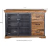 Indian Hub Metropolis Industrial Acacia Large Sideboard