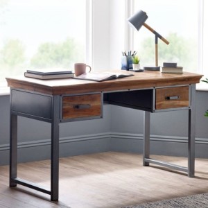 Indian Hub Metropolis Industrial Acacia Writing Desk Indian Hub Metropolis Industrial Acacia Writing Desk DA07