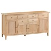 Bergen Oak Furniture 4 Door Sideboard