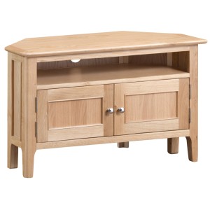 Bergen Oak Furniture Corner TV Unit