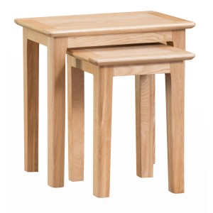 Bergen Oak Furniture Nest of 2 Tables Bergen Oak Furniture Nest of 2 Tables