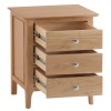 Bergen Oak Furniture Extra Large Bedside Cabinet