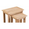 Bergen Oak Furniture Nest of 2 Tables