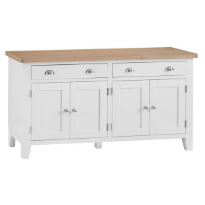 Tenby White Painted Furniture 4 Door Sideboard Tenby White Painted Furniture 4 Door Sideboard
