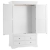 Maison White Painted Furniture 2 Door Wardrobe MAI-GWR-W