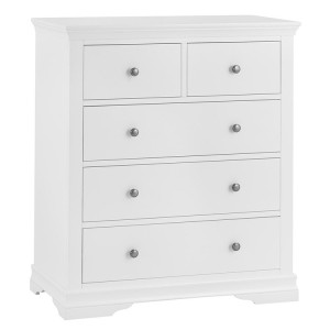 Maison White Painted Furniture 2 over 3 Drawer Chest Maison White Painted Furniture 2 over 3 Drawer Chest MAI-2O3-W