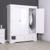 Maison White Painted Furniture 3 Door Wardrobe MAI-TWR-W