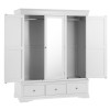 Maison White Painted Furniture 3 Door Wardrobe MAI-TWR-W