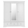 Maison White Painted Furniture 3 Door Wardrobe MAI-TWR-W