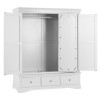 Maison White Painted Furniture 3 Door Wardrobe MAI-TWR-W