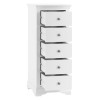 Maison White Painted Furniture 5 Drawer Wellington Chest MAI-5DN-W