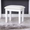Maison White Painted Furniture Dressing Table Stool MAI-ST-W
