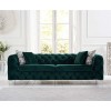 Alegra Furniture Green Plush Fabric 3 Seater Sofa PT32632