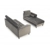 Anneliese Furniture Grey Velvet Right Facing Chaise Sofa PT34112
