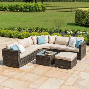 Maze Rattan Garden Furniture Barcelona Ice Bucket Corner Group in Brown Maze Rattan Garden Furniture Barcelona Ice Bucket Corner Group in Brown