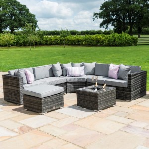 Maze Rattan Garden Furniture Barcelona Grey Ice Bucket Corner Group Maze Rattan Garden Furniture Barcelona Grey Ice Bucket Corner Group