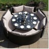 Maze Rattan Garden Furniture Dallas Brown Round Sofa Weatherproof Dining Set