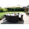 Maze Rattan Garden Furniture Dallas Brown Round Sofa Weatherproof Dining Set