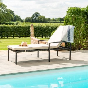 Maze Rattan Garden Furniture Austin Brown Sunlounger Maze Rattan Garden Furniture Austin Brown Sunlounger
