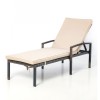 Maze Rattan Garden Furniture Austin Brown Sunlounger