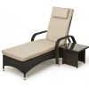 Maze Rattan Garden Furniture Florida Brown Sunlounger Set